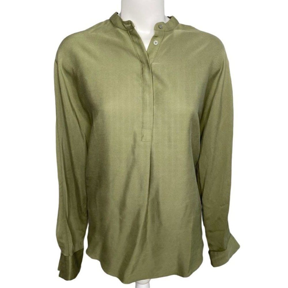 Womens Banana Republic‎ Dolman Sleeve Button Cuff Round Hem Top Sz Medium